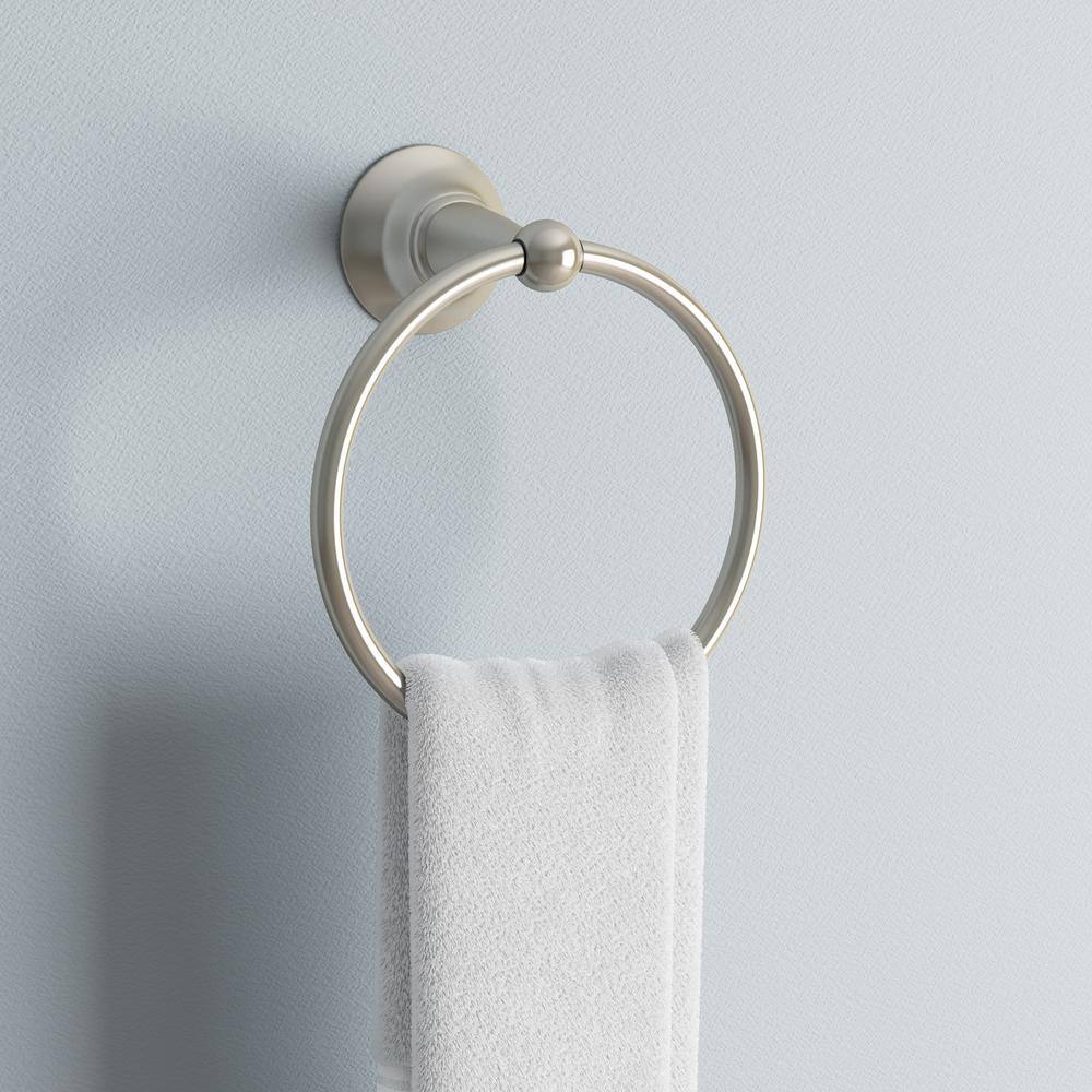 MOEN Sage Towel Ring in Spot Resist Brushed Nickel DN6886BN