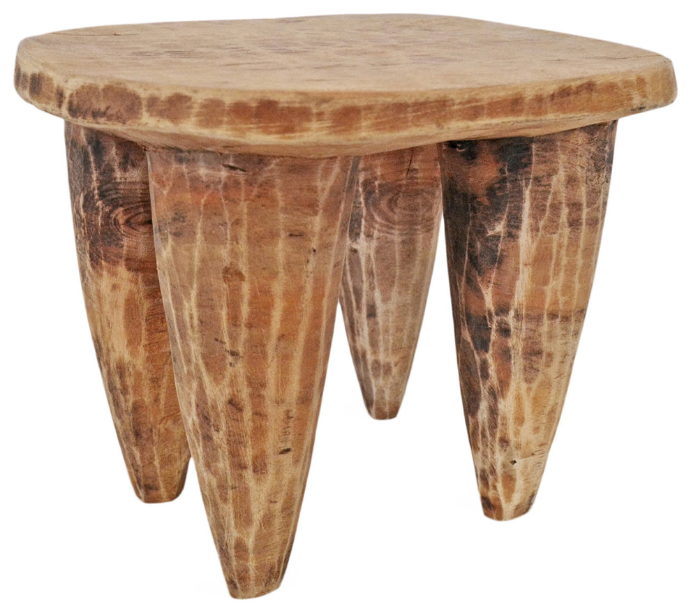 Consigned Dayo Small Senufo Stool   Rustic   Accent And Garden Stools   by Design Mix Furniture  Houzz