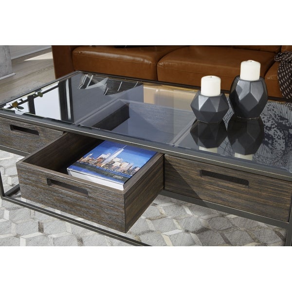 Bradley Three-Drawer Coffee Table in Chalet