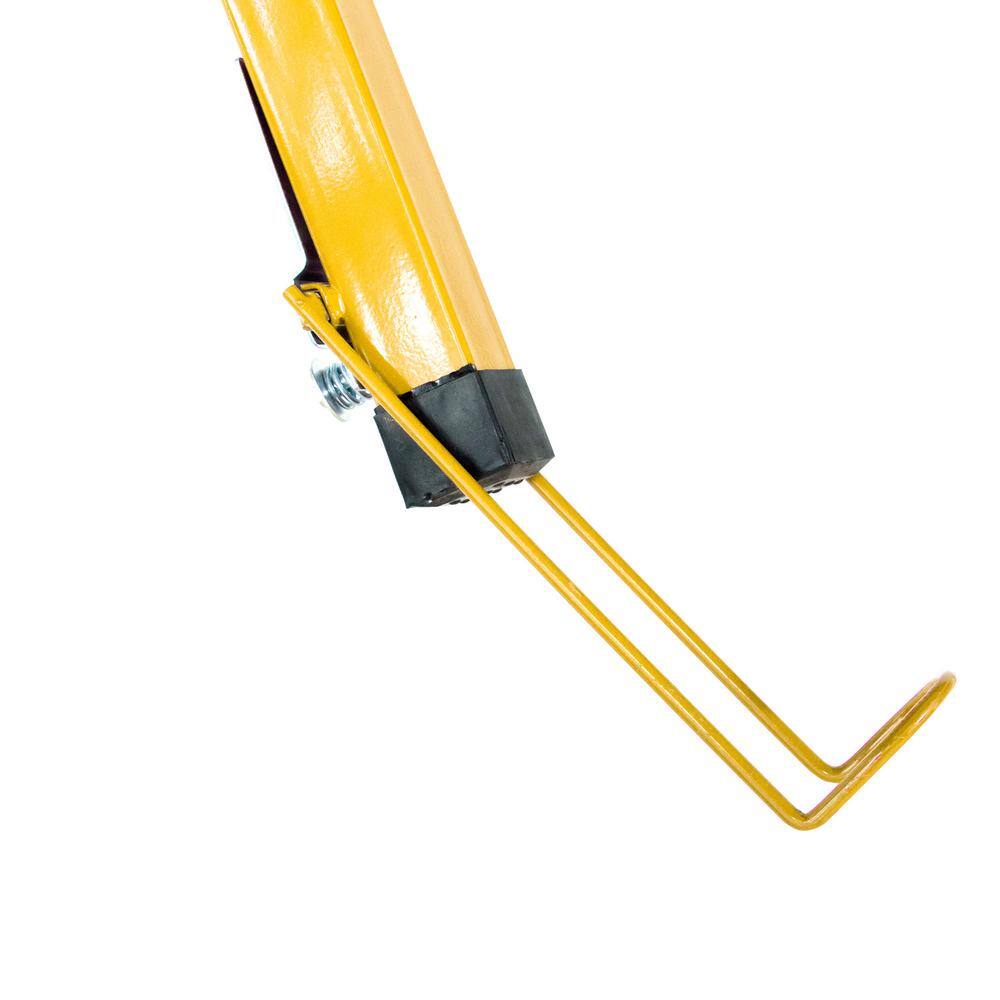 Kahomvis 11 ft. Heavy-Duty Steel Drywall Lift Drywall Panel Hoist in Yellow with Wheel Base Heng-LKW3-67