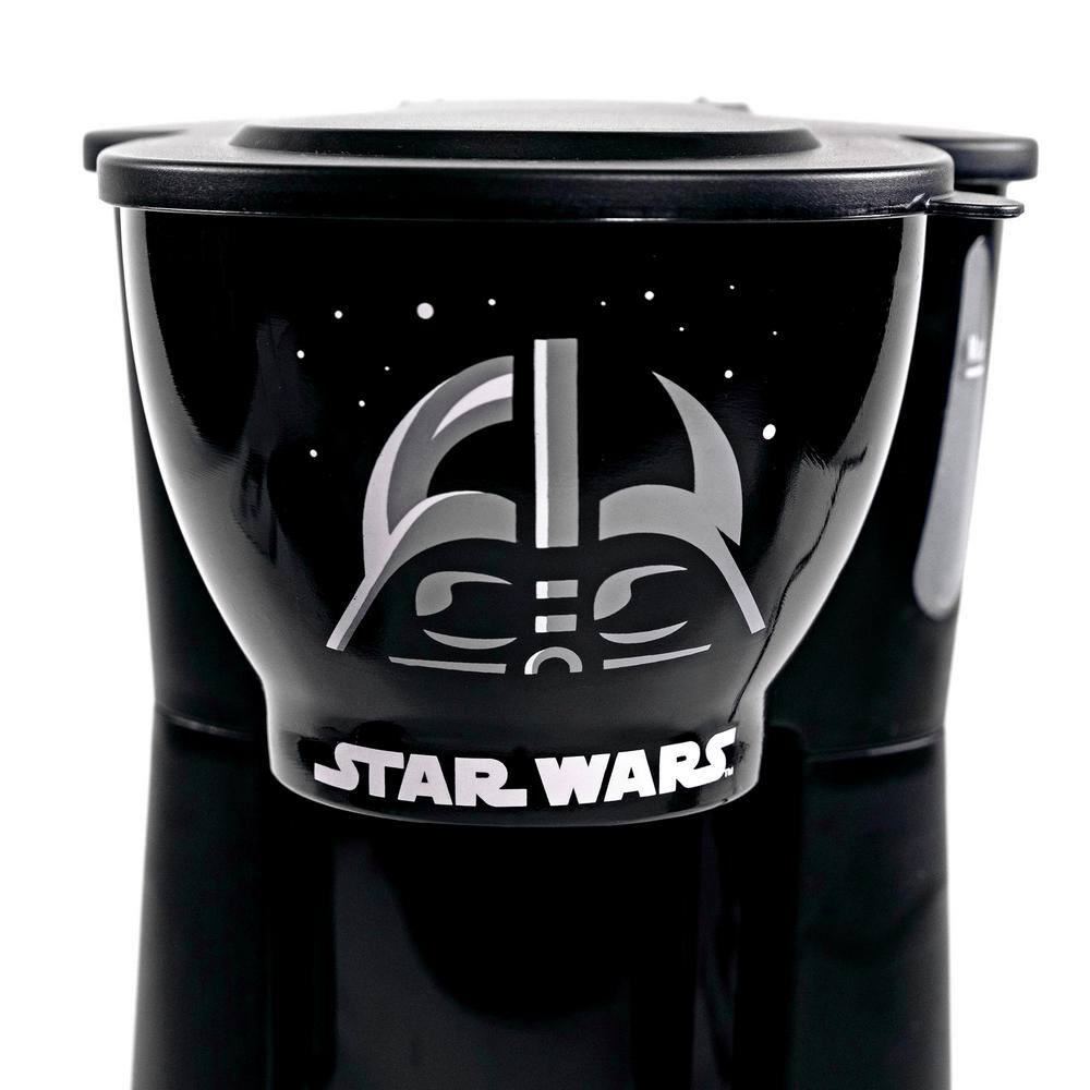 Uncanny Brands Star Wars Single Cup Black Drip Coffee Maker with 2-Mugs Darth Vader Stormtrooper Mugs Included CM2-SRW-DVST