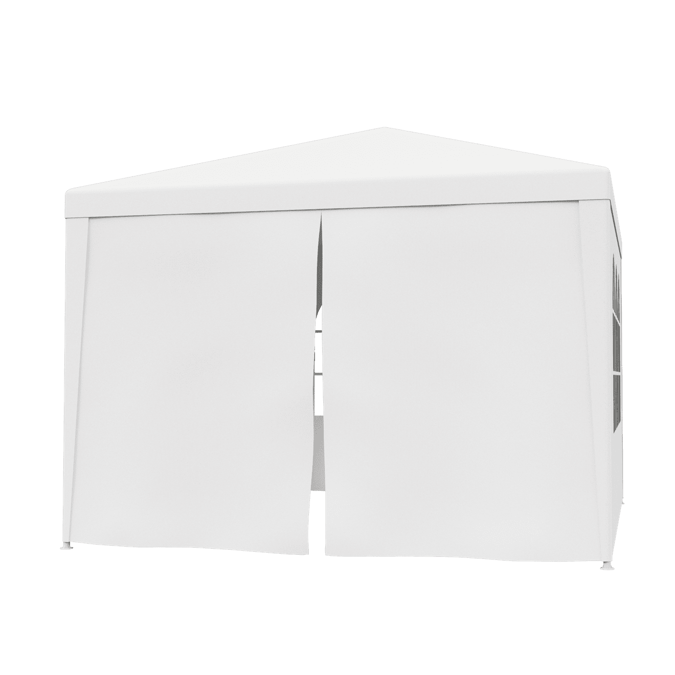 Outdoor Wedding Party Tent Waterproof Gazebo Canopy White - 2 x Walls w/Windows + 2 x Solid Walls, 10 x 10'