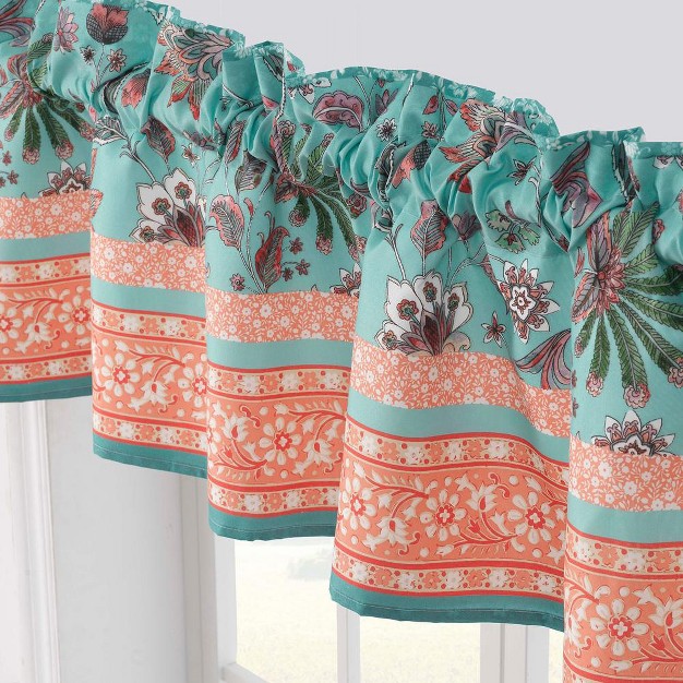 Audrey Window Valance Turquoise 84in X 16in 2in By Barefoot Bungalow