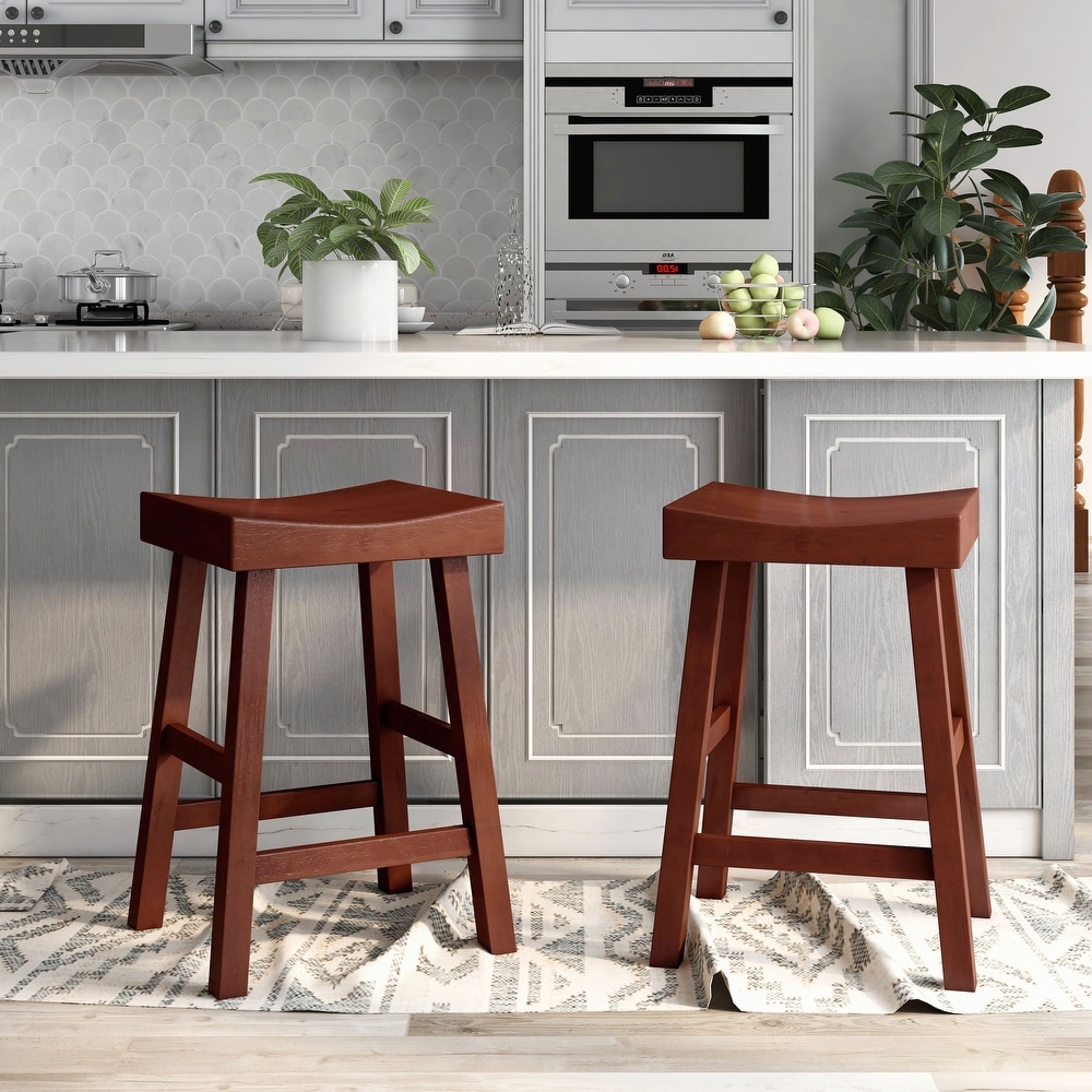 Howler Transitional 24 inch Saddle Stool (Set of 2) by Furniture of America