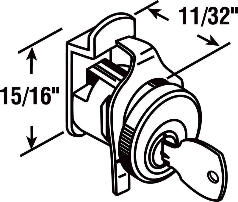 Prime-Line Brushed Nickel Steel Clockwise Mailbox Lock