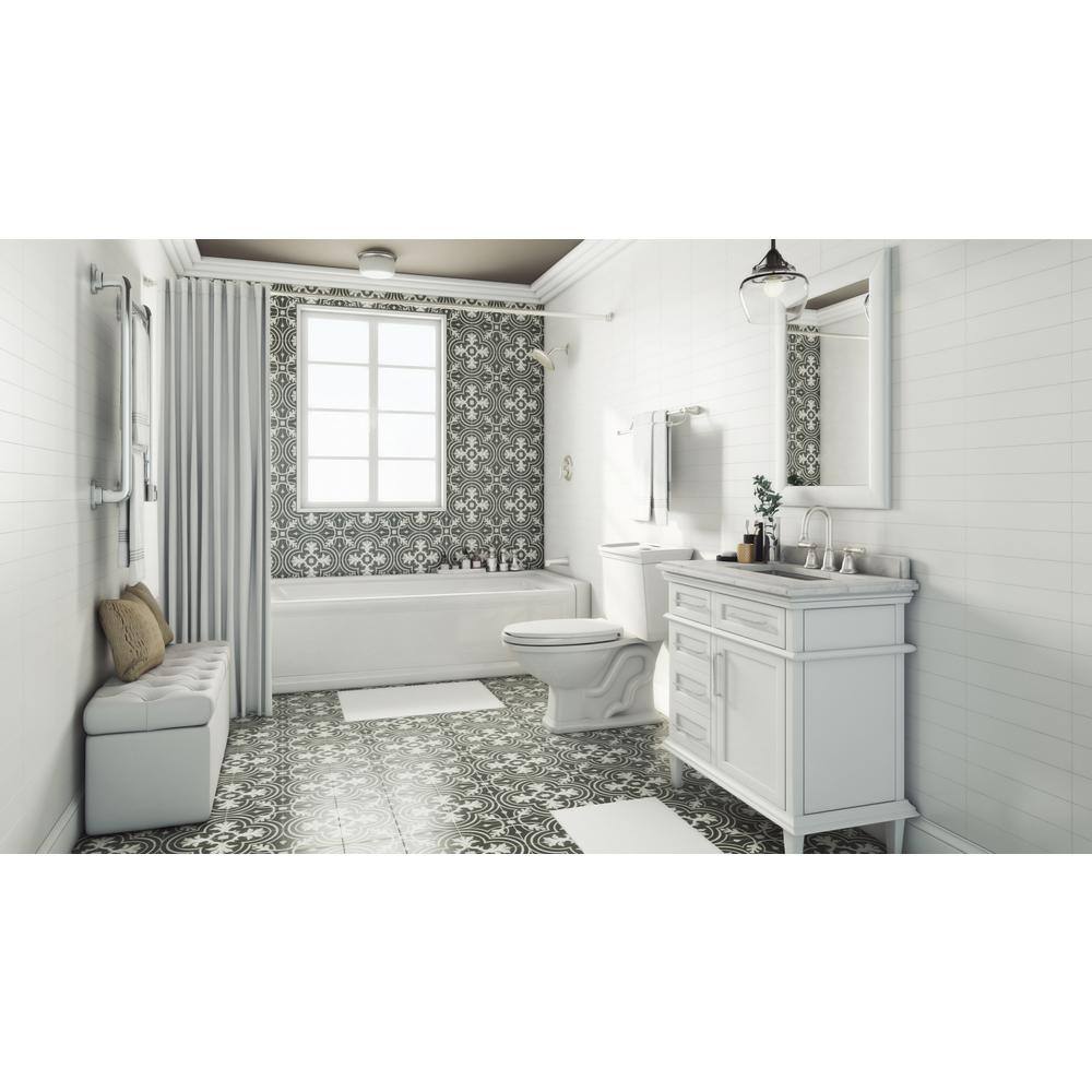 Home Decorators Collection Caville 60 in. W x 32 in. H Rectangular Framed Wall Mount Bathroom Vanity Mirror in White Caville BMR-W