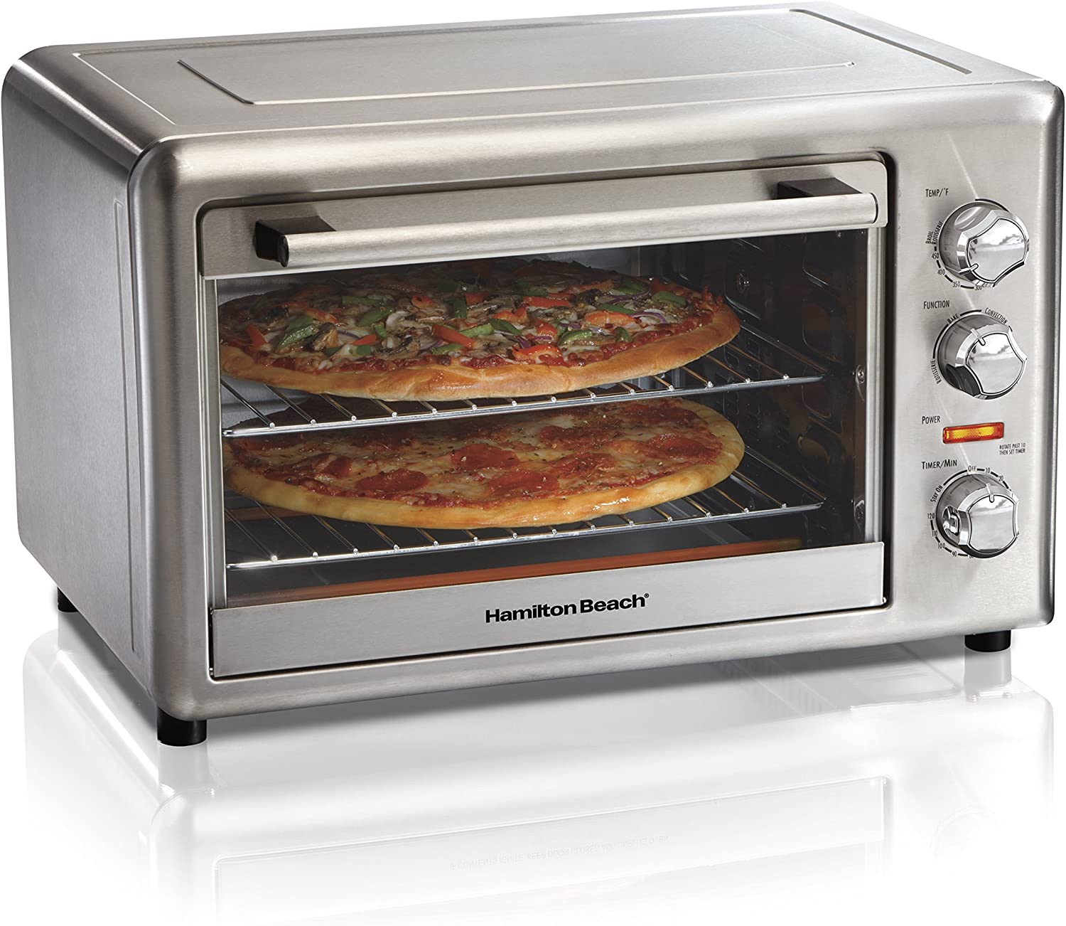 Hamilton Beach Countertop Rotisserie Convection Toaster Oven， Extra-Large， Stainless Steel (31103DA)