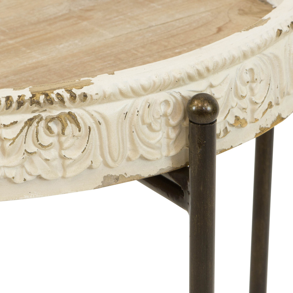 Sarina Farmhouse Accent Table   Farmhouse   Side Tables And End Tables   by Aspire Home Accents  Inc.  Houzz