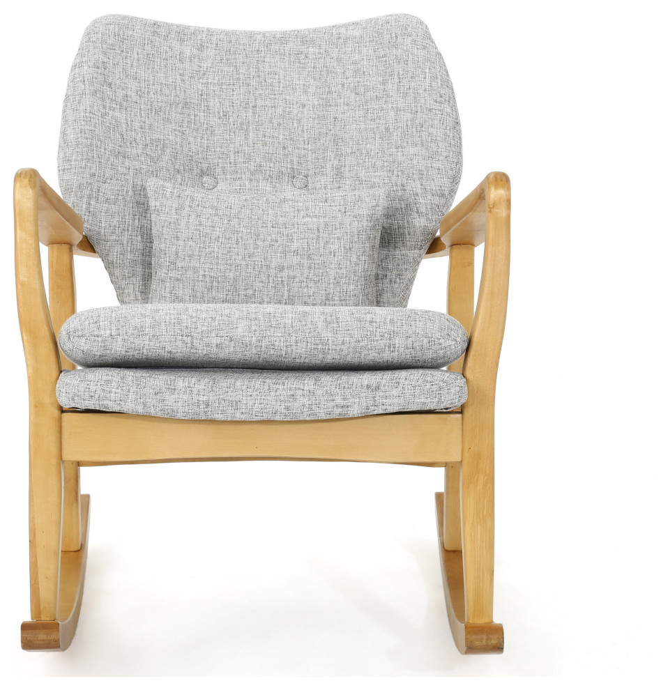 GDF Studio Balen Mid Century Modern Fabric Rocking Chair   Midcentury   Rocking Chairs   by GDFStudio  Houzz