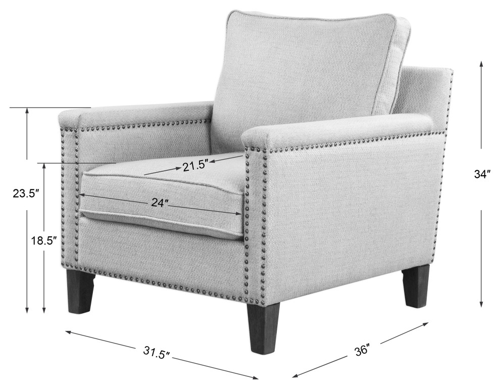 Uttermost Charlotta Sea Mist Accent Chair   Transitional   Armchairs And Accent Chairs   by HedgeApple  Houzz
