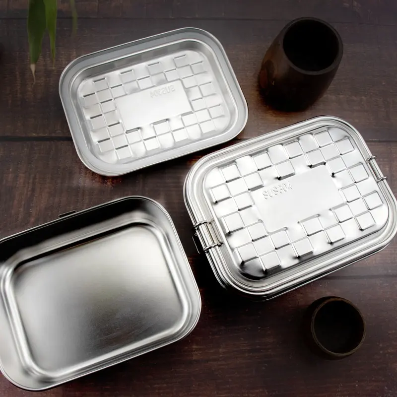 Outdoor Camping Convenient 304 Stainless Steel Lunch Box  Waterproof Storage Box New Picnic Bento Box