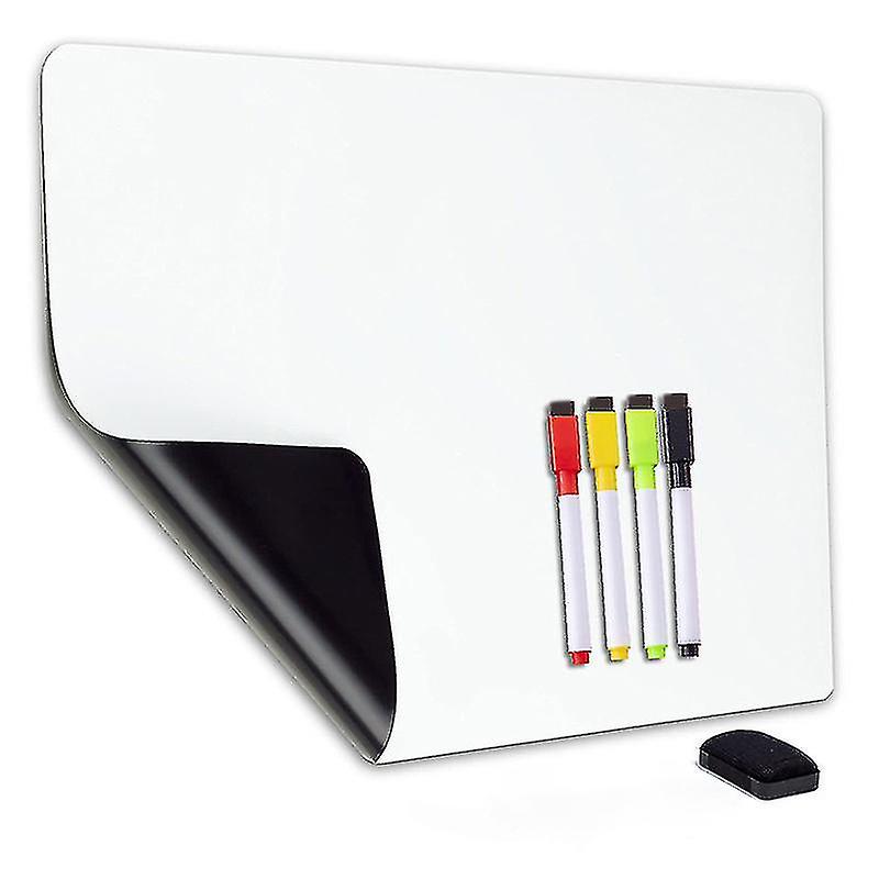 Magnetic Dry Erase Whiteboard Sheet With 4 Markers