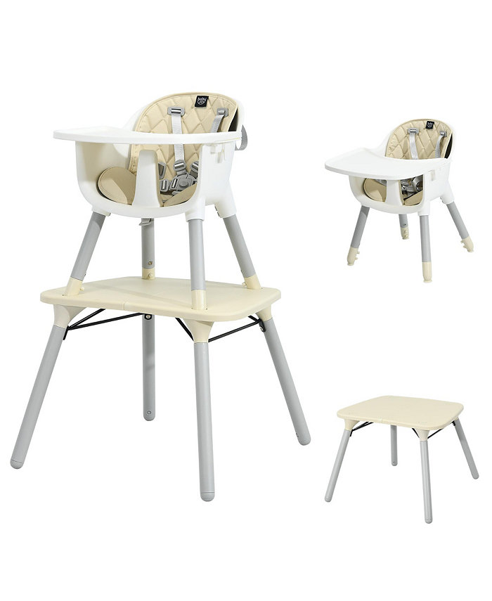 Costway 4 in 1 Baby High Chair Convertible Toddler Table Chair Set