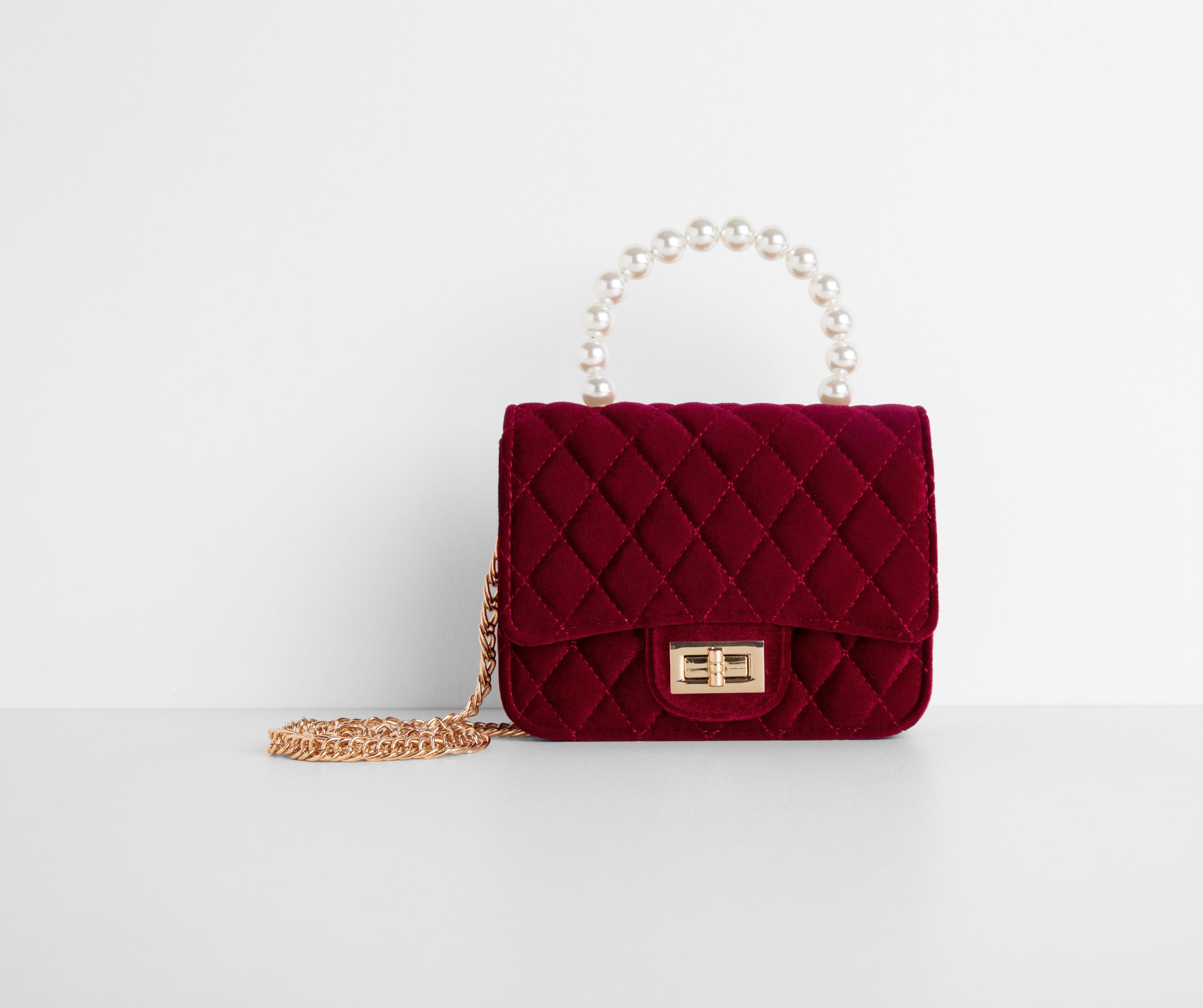 Velvet Quilted Handbag