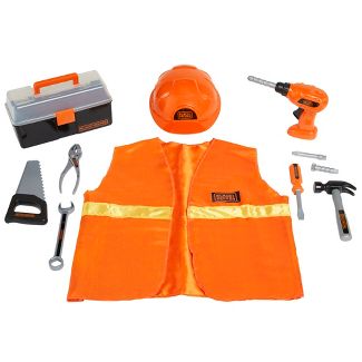 Junior 12 Pc. Carpenter Dress-Up Set With Toy Tools