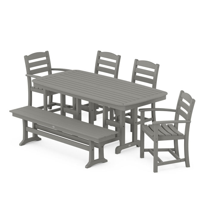 Polywood La Casa Café 6-Piece Dining Set with Bench PWS1269-1