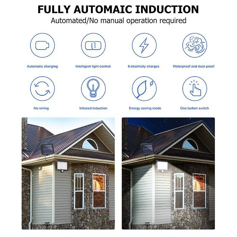 100/120 Cob Led Solar Light Outdoor Lighting Garage Security Light Pir Motion Sensor Garden Decoration Solar Wall Lamp Spotlight