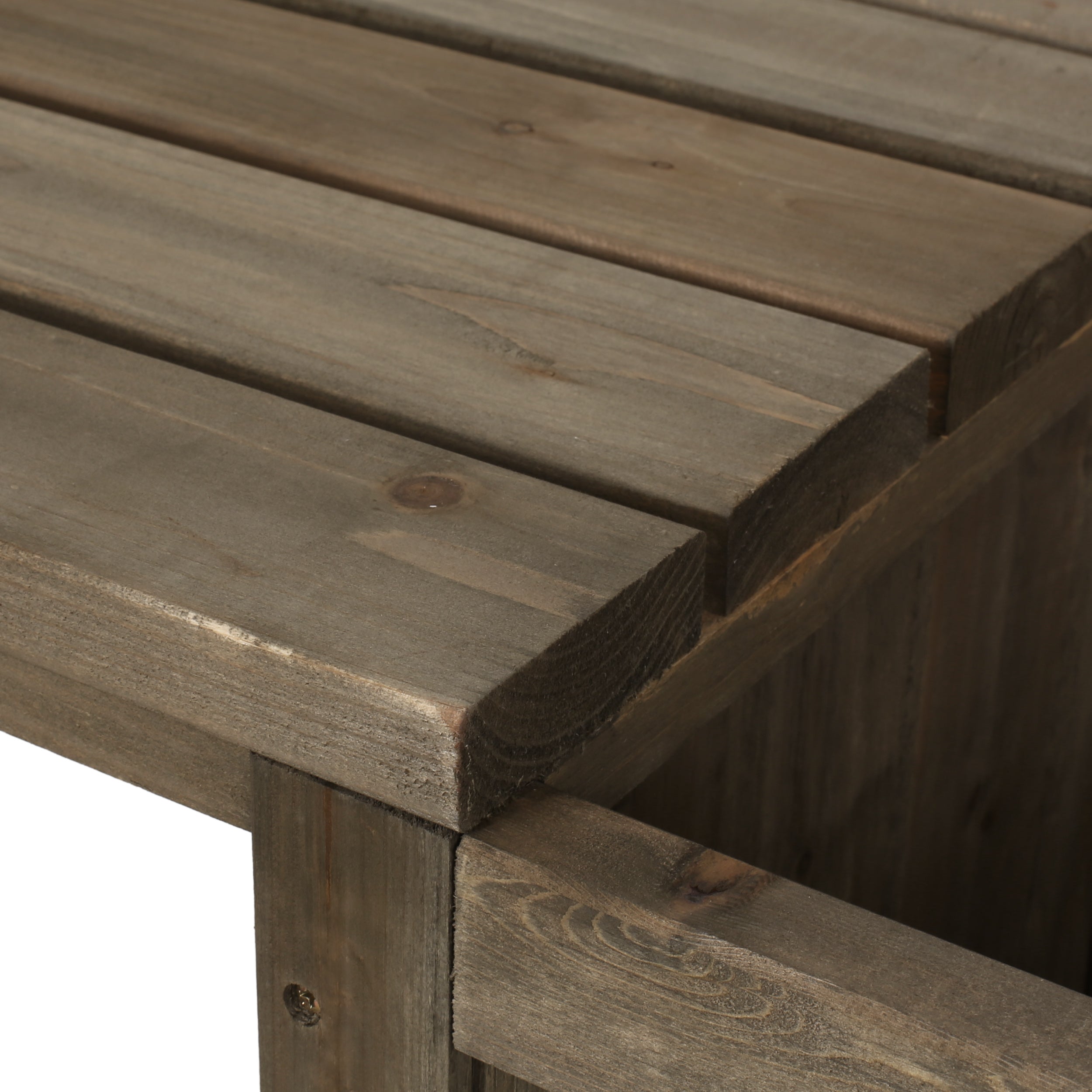 Skyline Outdoor Pine Wood Planter Bench