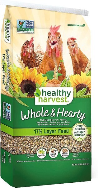 Healthy Harvest Whole and Hearty Layer Chicken Feed， 30-lb bag