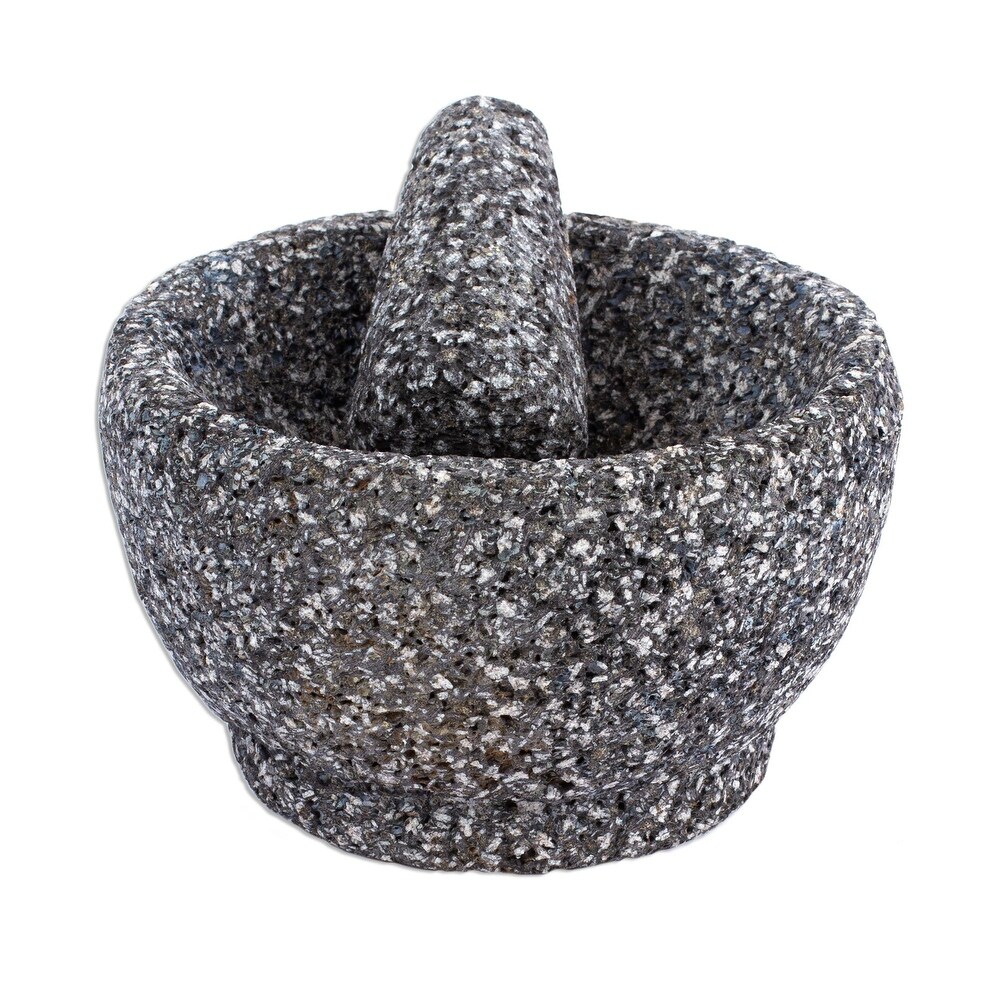 NOVICA Handmade Tradition Basalt Molcajete