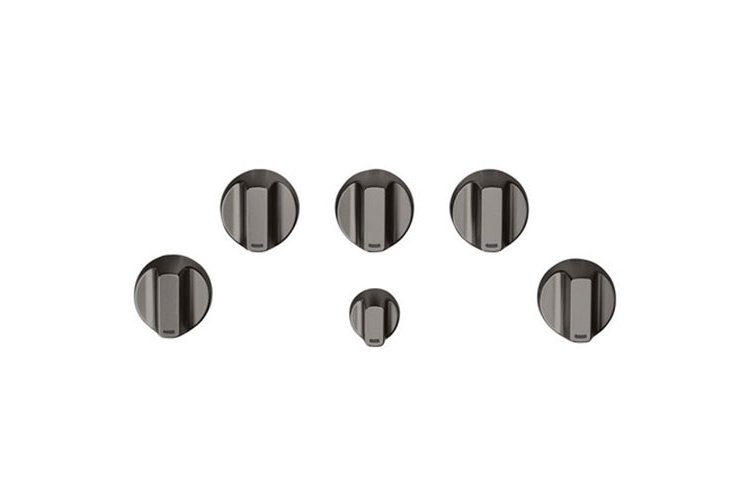 Cafe Brushed Black Gas Cooktop Knobs