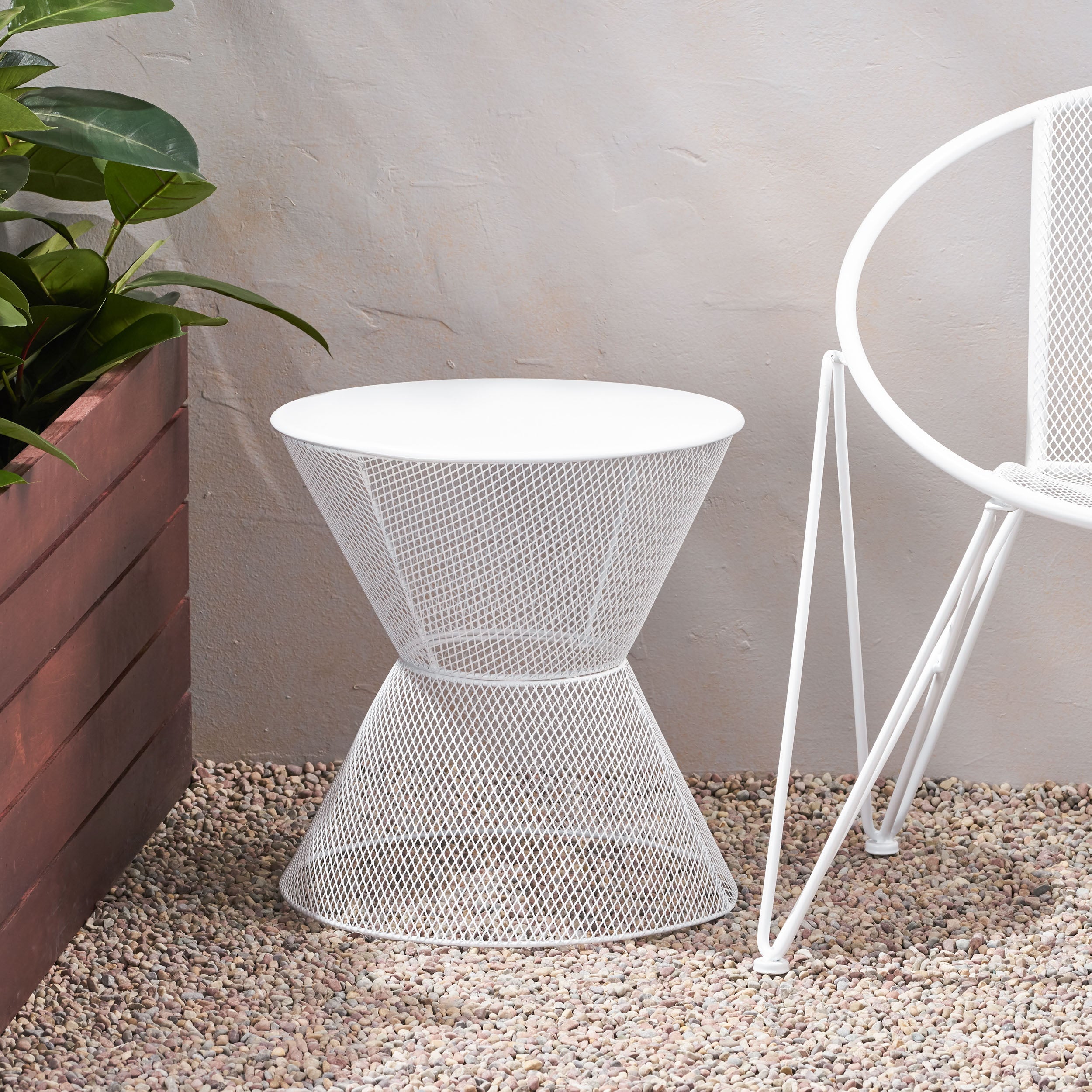 Tristian Modern Outdoor Iron Side Table