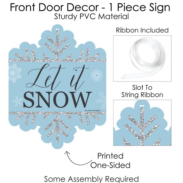 Big Dot Of Happiness Winter Wonderland Hanging Porch Snowflake Holiday Party amp Winter Wedding Outdoor Decorations Front Door Decor 1 Piece Sign