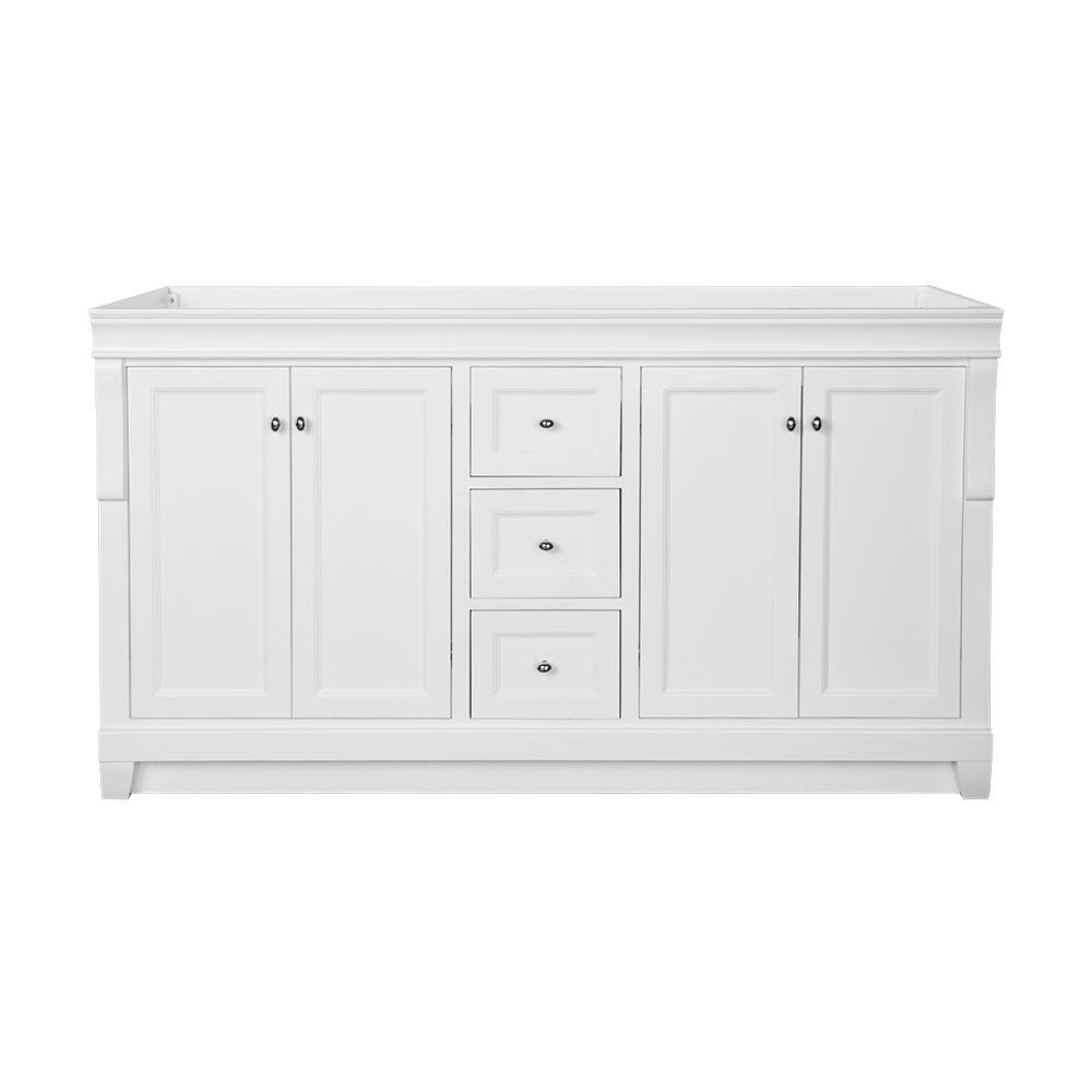 Home Decorators Collection Naples 60 in. W x 21-34 in. D Bath Vanity Cabinet Only in White nawa6021d