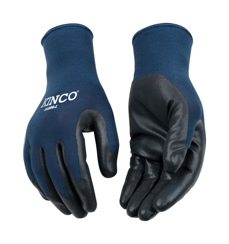 Kinco Men\u0027s Indoor/Outdoor Grip Gloves Blue/Gray L 1 pair