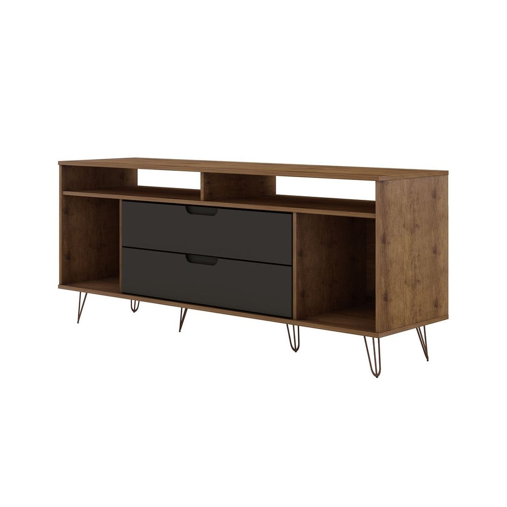 Manhattan Comfort Rockefeller 62.99 In. Metal Leg Media Cabinet Console