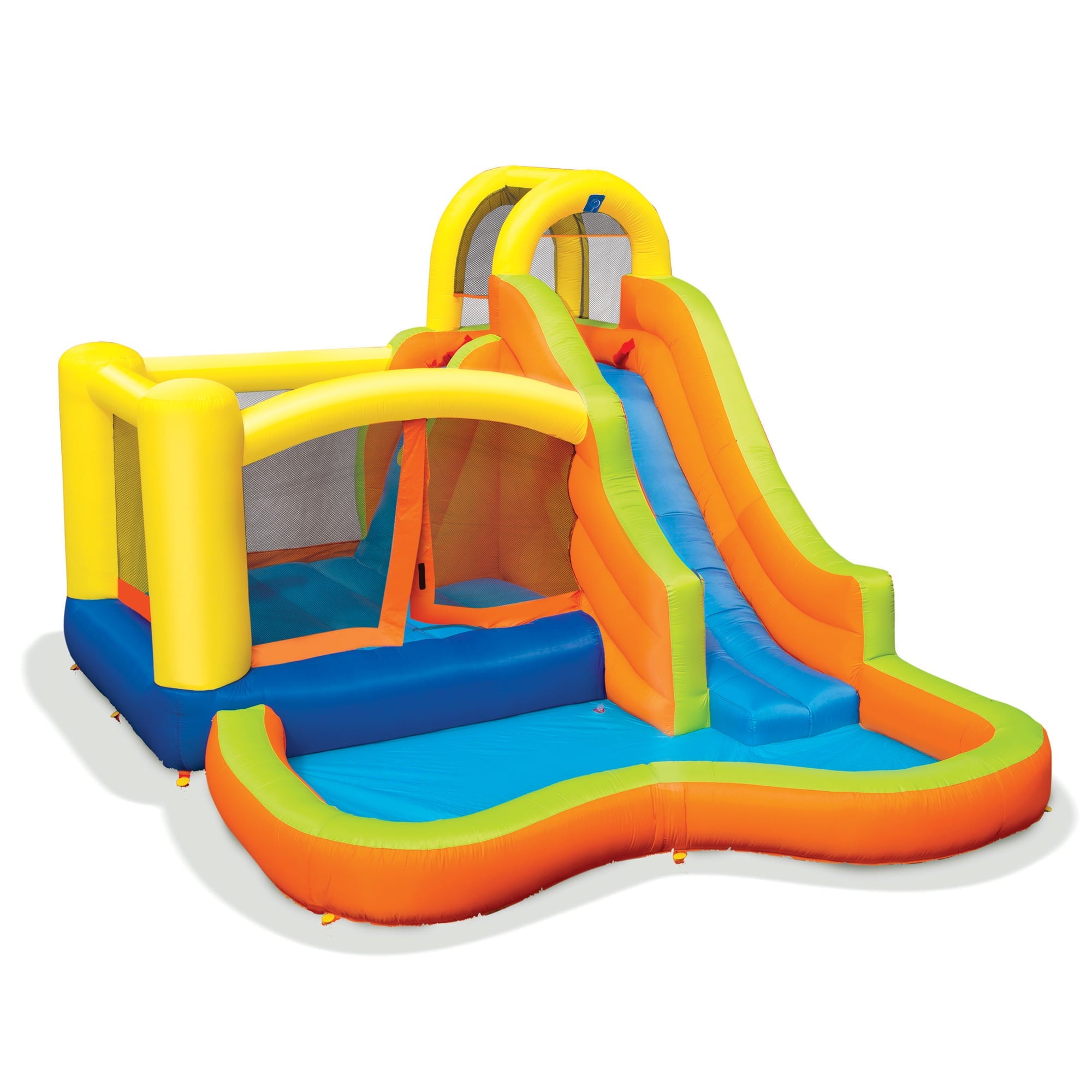 Banzai Sun 'N Splash Fun Kids Inflatable Bounce House & Water Slide Park