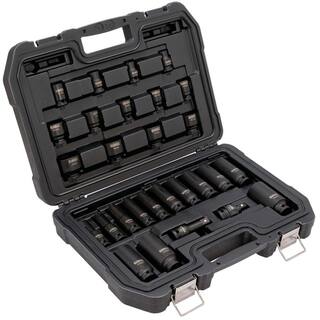 DW 12 in. Drive SAE Impact Socket Set (28-Piece) DWMT19244