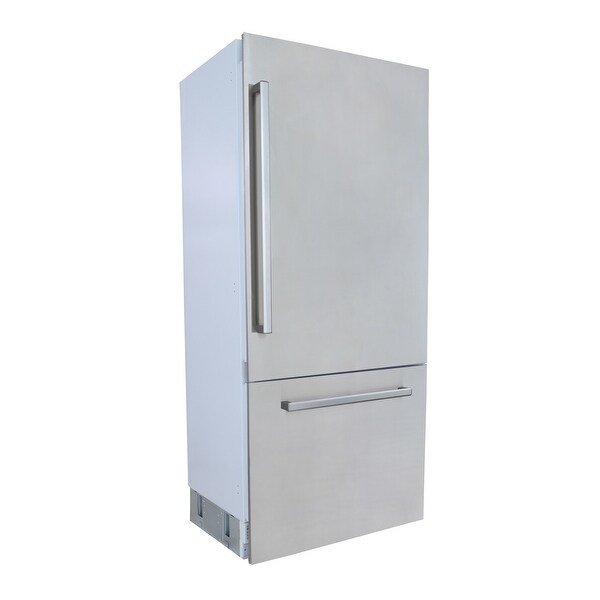 36 in. Width 19.6 cu. ft. Built-In Bottom Freezer Refrigerator in Custom Panel Ready， Counter Depth - 36