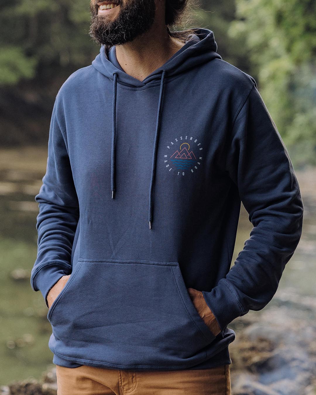 Escapism Recycled Cotton Hoodie - Dark Denim