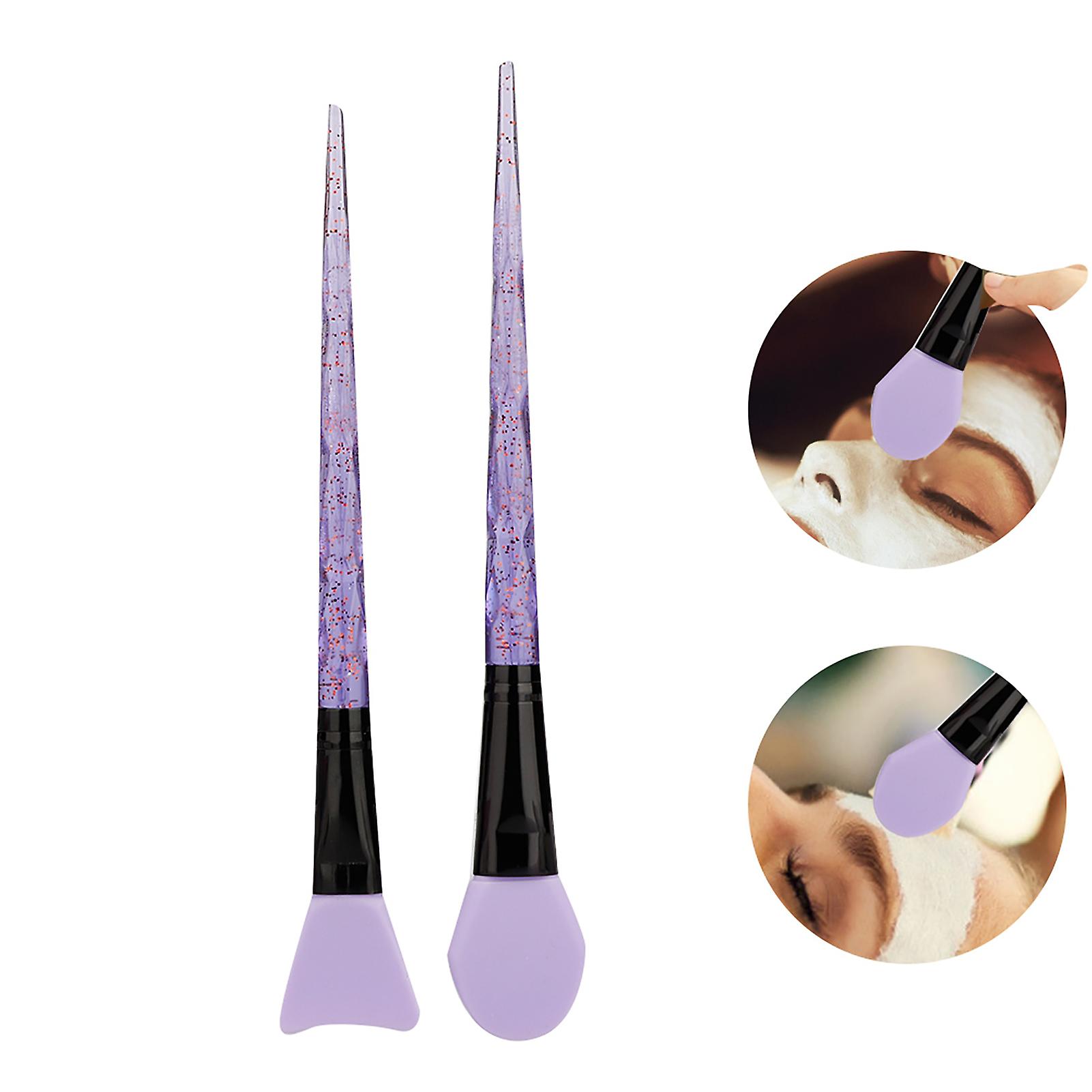 2pcs Professional Mask Brushes Set Soft Silicone Face Mask Brush Makeup Brush Diy Tool 4#