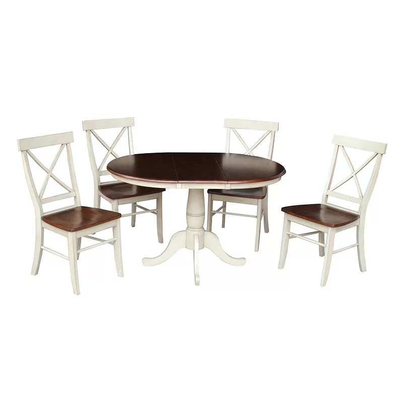 International Concepts 36 Round Dining Table 5-piece Set