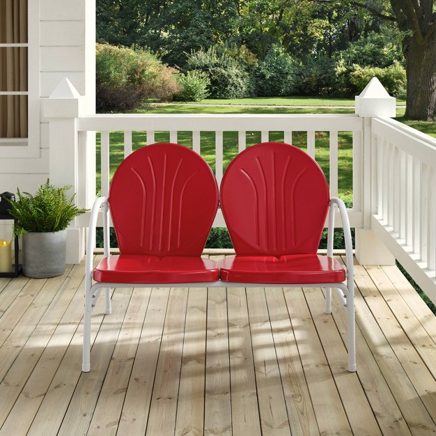 Griffith Outdoor Loveseat Bright Red Crosley