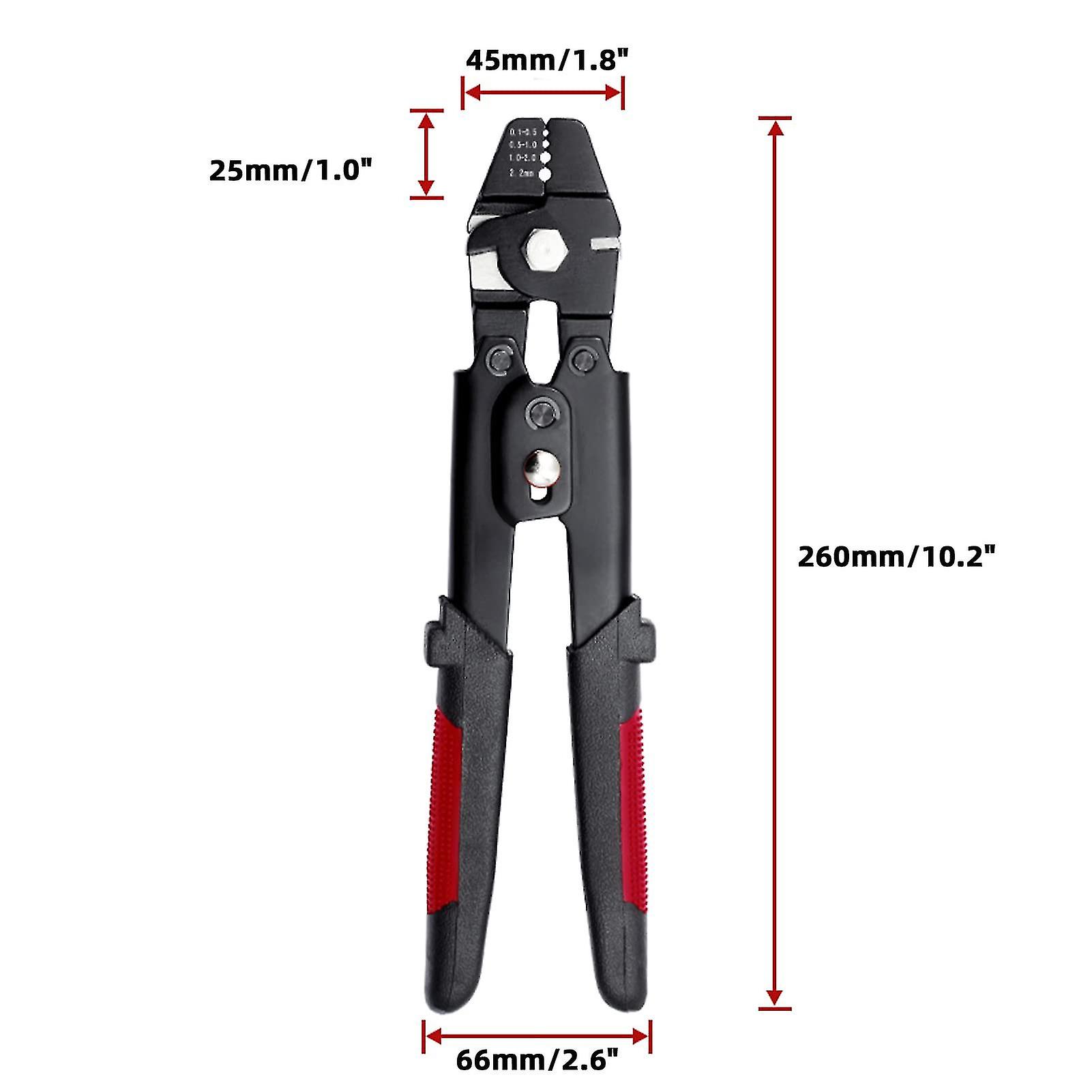 10 Inch Crim Pliers - Steel Ing Pliers - Crim Tool - 0.1-2.2mm Crimp Sleeves