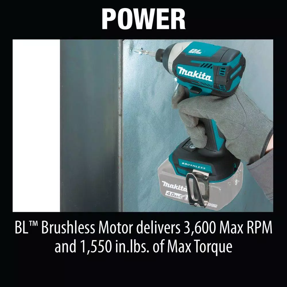 Makita 18-Volt LXT Brushless 3-Speed Impact Driver with ImpactXPS Insert Bit Holder and ImpactXPS 3 Pc. Socket Adapter Set and#8211; XDC Depot