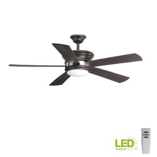 Progress Lighting Harranvale Collection 54 in. LED Indoor Graphite Industrial Ceiling Fan with Light Kit and Remote P2540-14330K