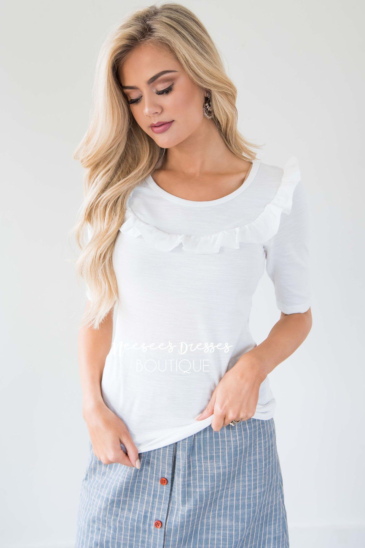 Let's Get Lost Ruffle Blouse