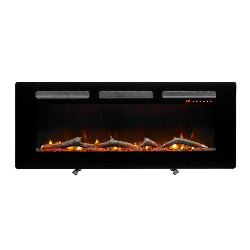 Dimplex Sierra 48 in. WallBuilt-in Linear Electric Fireplace in Black SIL48