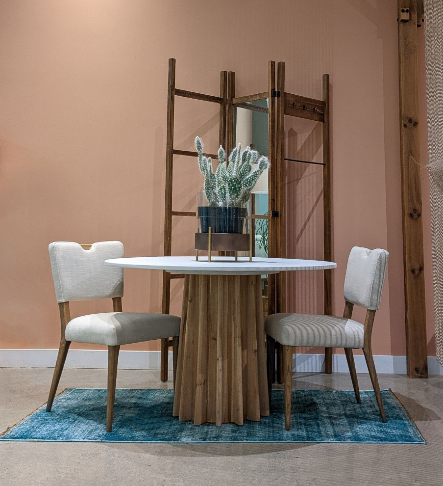 Lola Dining Chair   Sandy Beige/Cool Brown Legs   Midcentury   Dining Chairs   by LH Imports  Houzz