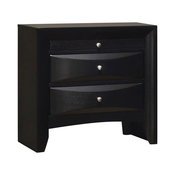 Isabel Black 2-piece Storage Bedroom Set with Nightstand - - 35216136