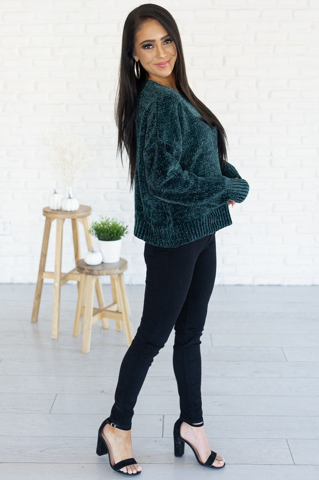 Fall Beauty Modest Chenille Sweater