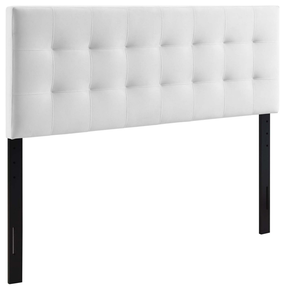 Lily Queen Biscuit Tufted Performance Velvet Headboard   Transitional   Headboards   by Uber Bazaar  Houzz