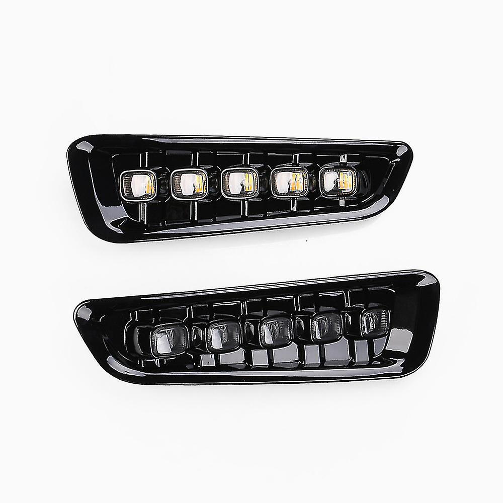 2pcs Led Fog Warning Lamp For Ford Raptor F150 F-150 2016 2017 2018 White Drl Daytime Driving Light Turn Signal Lights