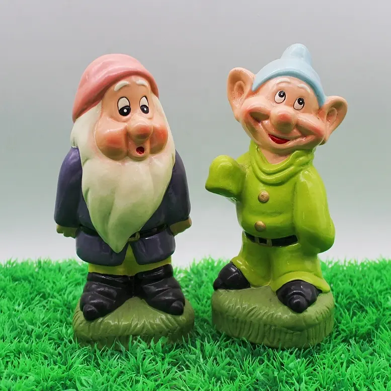 garden supplies wholesales Custom Cute Gnome Set Dolls seven dwarfs glazed Ornament Idea for home garden decoration