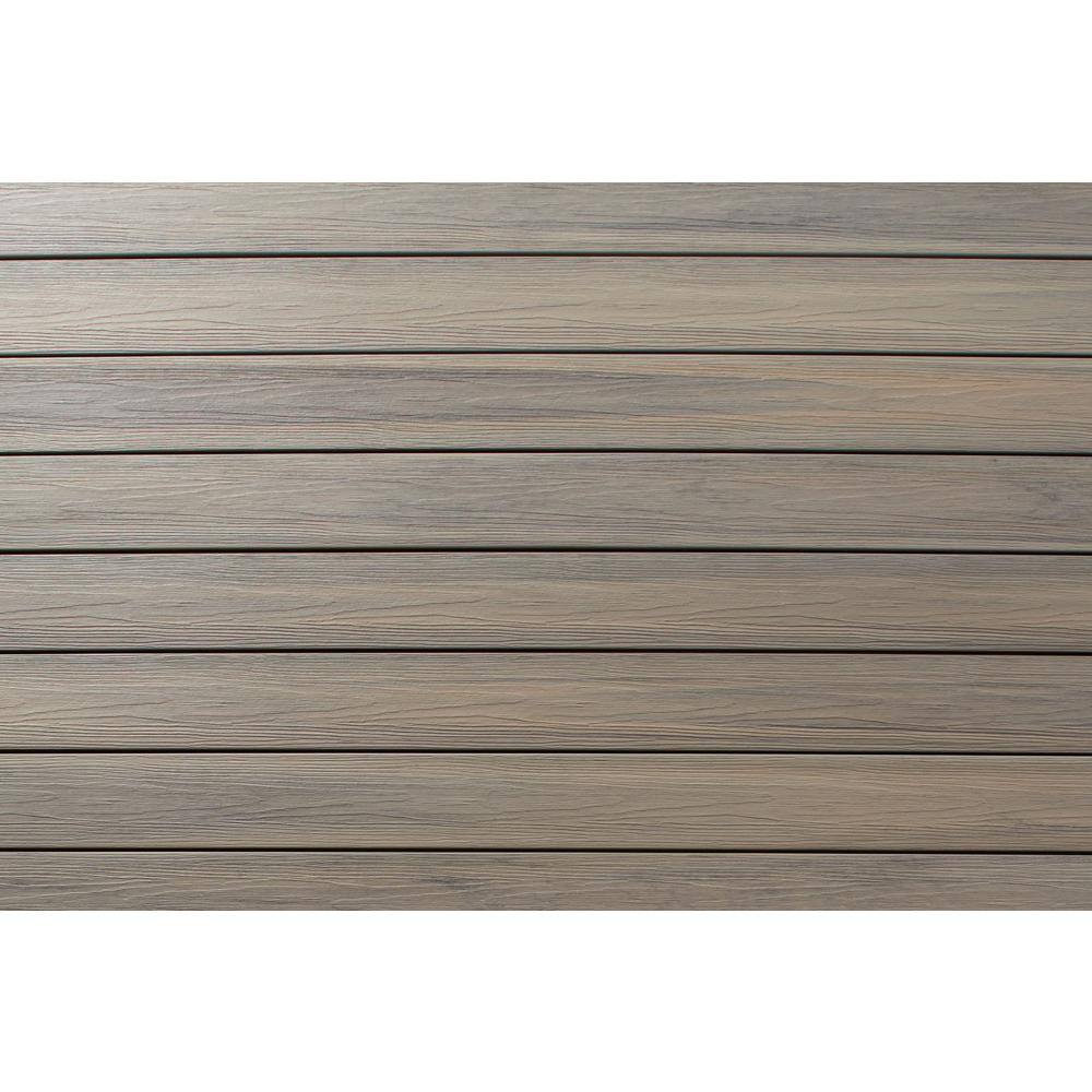 FORTRESS Infinity IS 5.5 in. x 6 in. x 1 in. Square Caribbean Coral Grey Composite Deck Board Sample 194106209