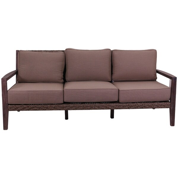 Courtyard Casual Bridgeport II 4 pc Sofa Set Includes: One Sofa，One Coffee Table and Two Club Chairs